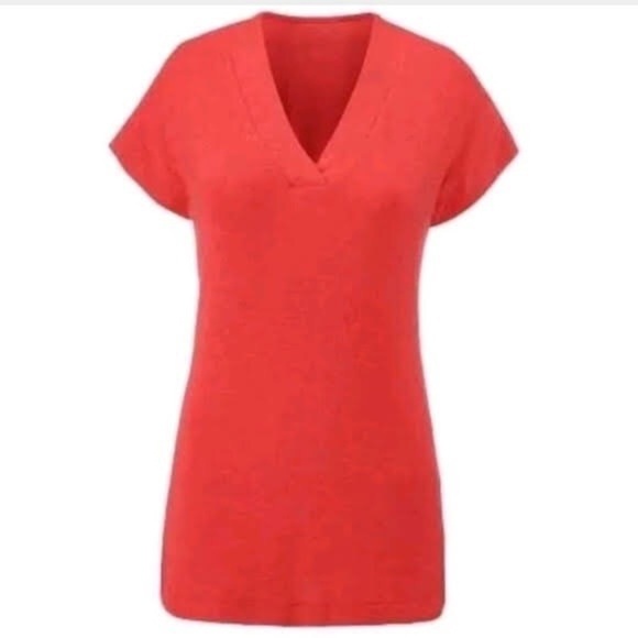 CAbi Red V Neck Tee Shirt - Picture 1 of 6